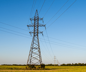 A huge electric transmission tower
